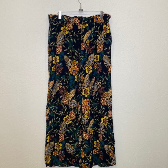 Miss Selfie Pants - Miss Selfie Wide Leg Floral Casual Boho Stretchy Pants Rayon EUC Sz XL Rayon